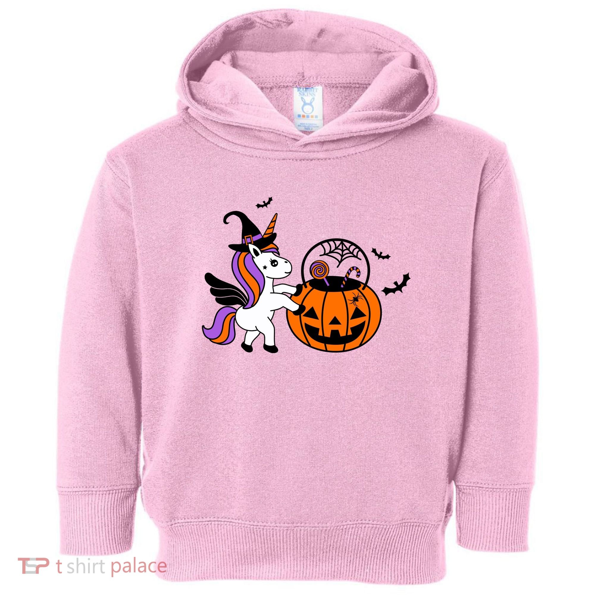 Unicorn Treat Or Trick Halloween Toddler Hoodie