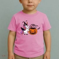 Unicorn Treat Or Trick Halloween Toddler T-Shirt thumb 2