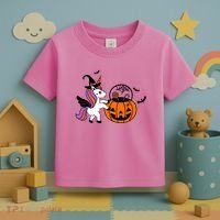Unicorn Treat Or Trick Halloween Toddler T-Shirt thumb 3