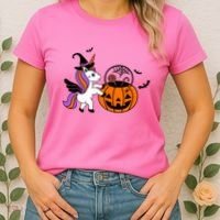 Unicorn Treat Or Trick Halloween Women's T-Shirt thumb 2