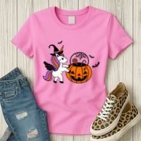 Unicorn Treat Or Trick Halloween Women's T-Shirt thumb 3