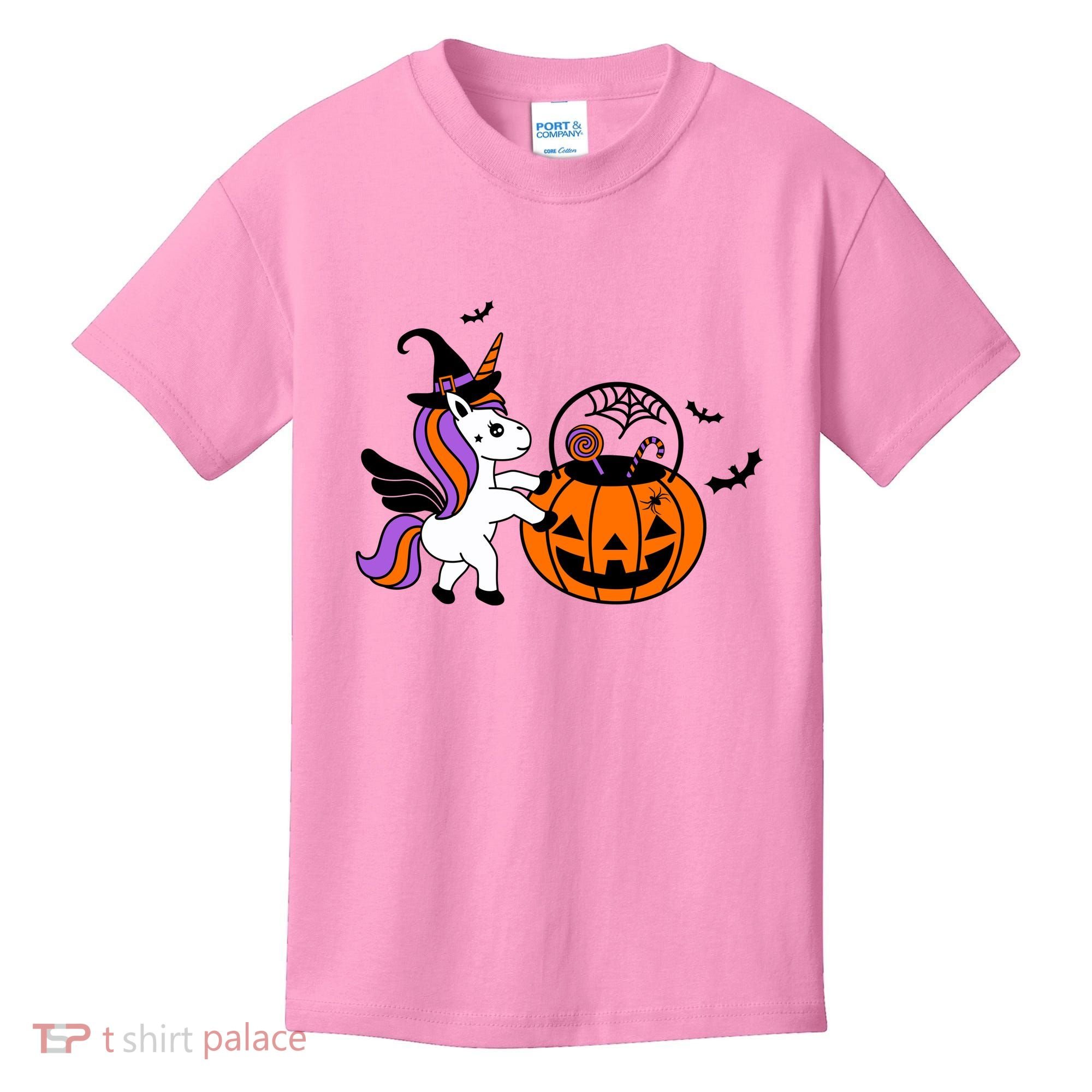 Unicorn Treat Or Trick Halloween Kids T-Shirt