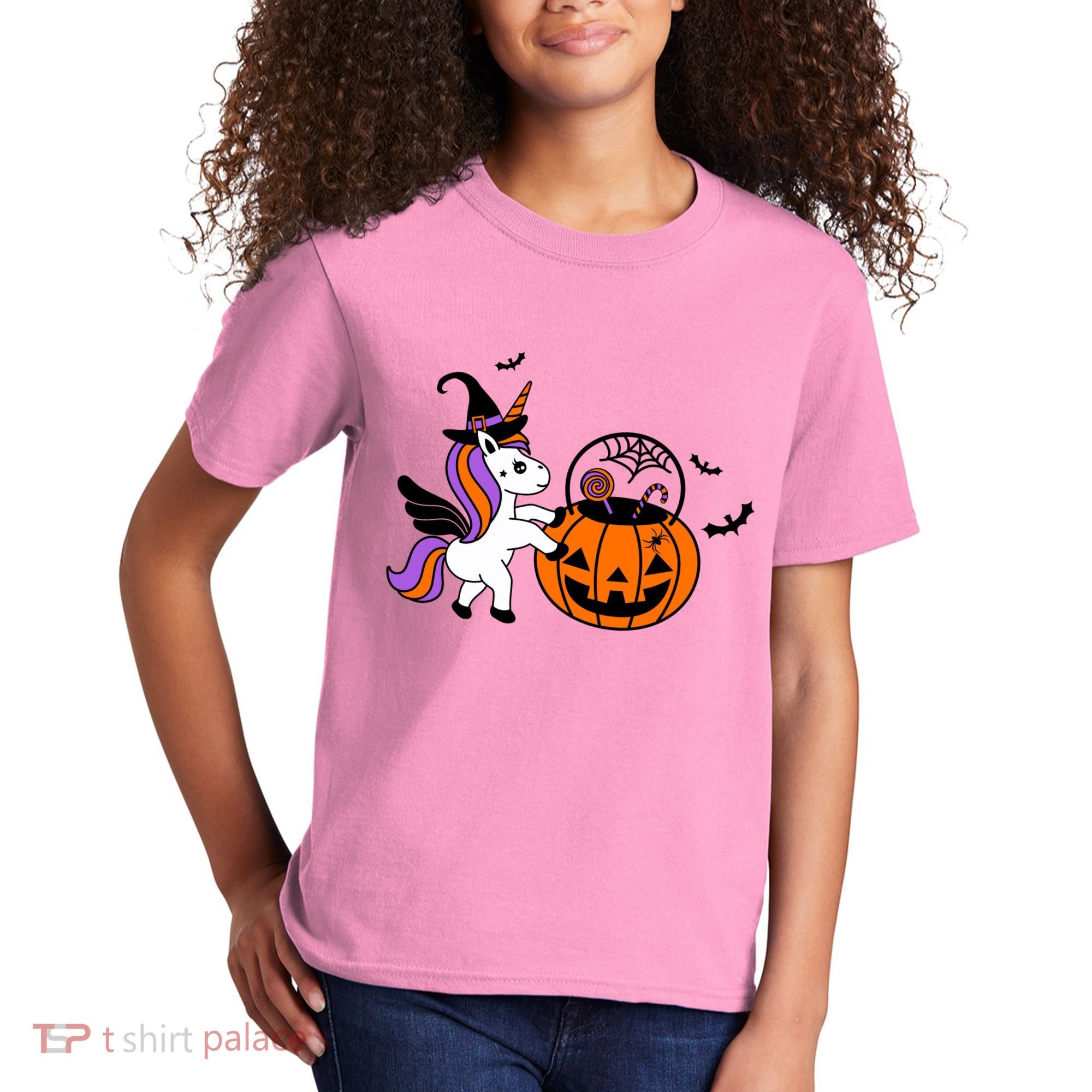 Unicorn Treat Or Trick Halloween Kids T-Shirt
