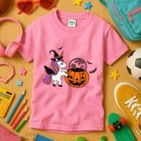 Unicorn Treat Or Trick Halloween Kids T-Shirt thumb 3