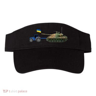 Ukrainian Tractor Pulling Tank With Ukraine Flag Visor