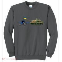 Ukrainian Tractor Pulling Tank With Ukraine Flag Sweatshirt thumb 0