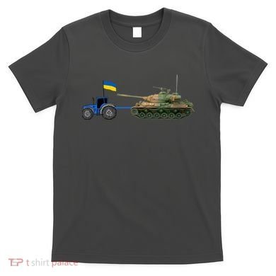 Ukrainian Tractor Pulling Tank With Ukraine Flag T-Shirt