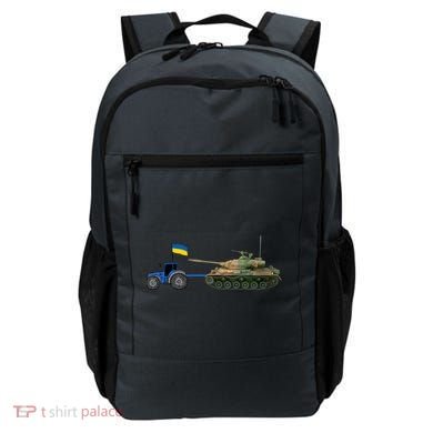 Ukrainian Tractor Pulling Tank With Ukraine Flag Backpack