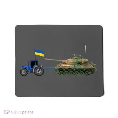 Ukrainian Tractor Pulling Tank With Ukraine Flag Mousepad