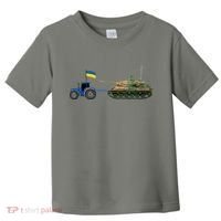 Ukrainian Tractor Pulling Tank With Ukraine Flag Toddler T-Shirt thumb 0