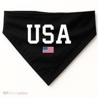 USA T Patriotic American Flag July 4th USA-Made Doggie Bandana thumb 0