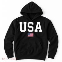 USA T Patriotic American Flag July 4th Hoodie thumb 0