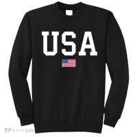 USA T Patriotic American Flag July 4th Sweatshirt thumb 0