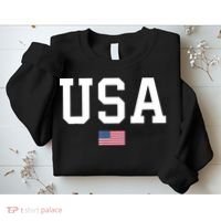 USA T Patriotic American Flag July 4th Sweatshirt thumb 2