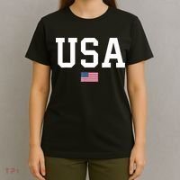 USA T Patriotic American Flag July 4th T-Shirt thumb 4