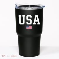 USA T Patriotic American Flag July 4th Tumbler thumb 0