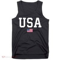 USA T Patriotic American Flag July 4th Tank Top thumb 0
