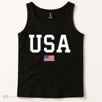 USA T Patriotic American Flag July 4th Tank Top thumb 2