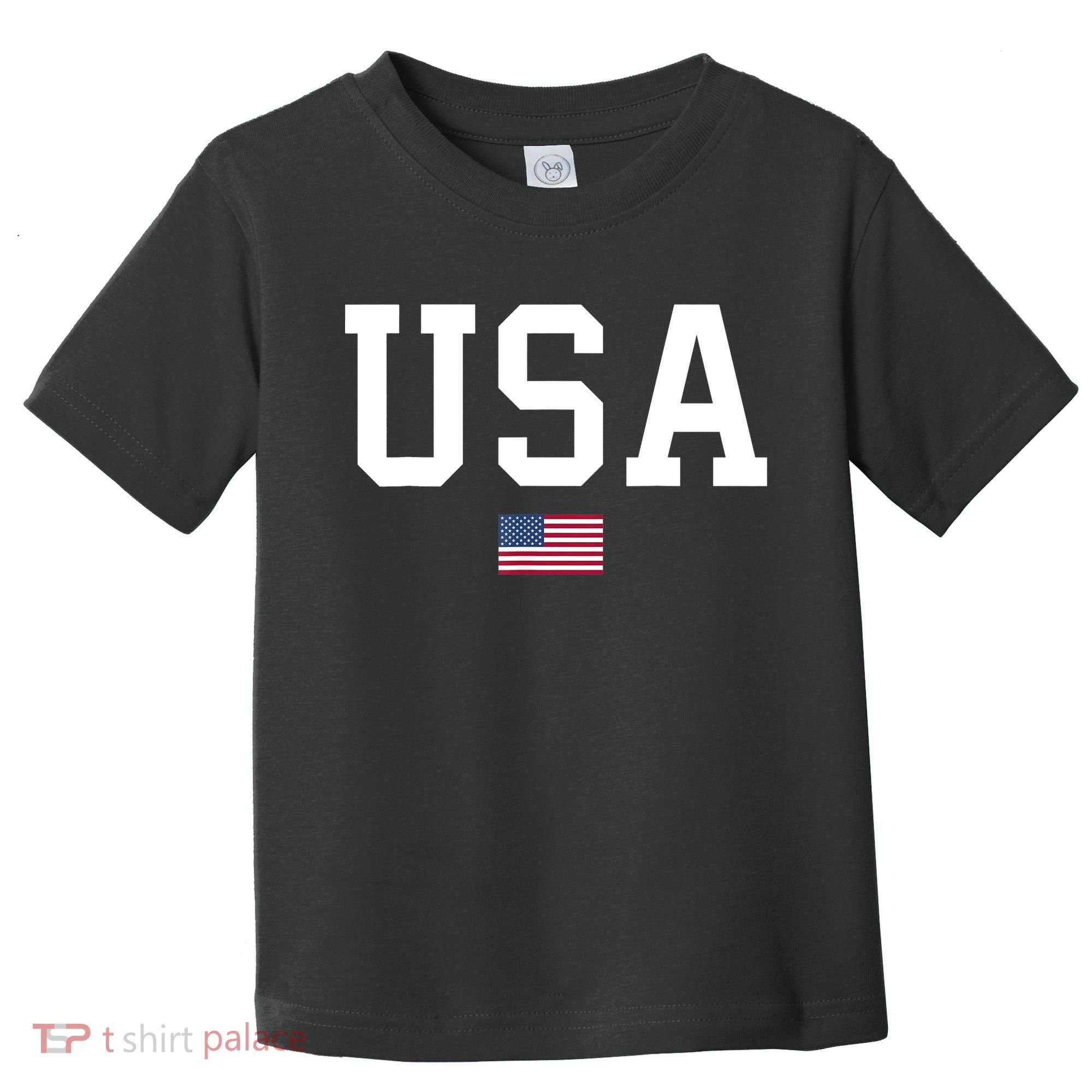 USA T Patriotic American Flag July 4th Toddler T-Shirt