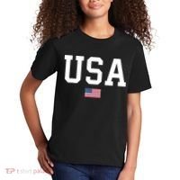 USA T Patriotic American Flag July 4th Kids T-Shirt thumb 2