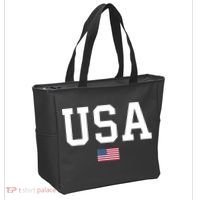 USA T Patriotic American Flag July 4th Tote Bag thumb 2