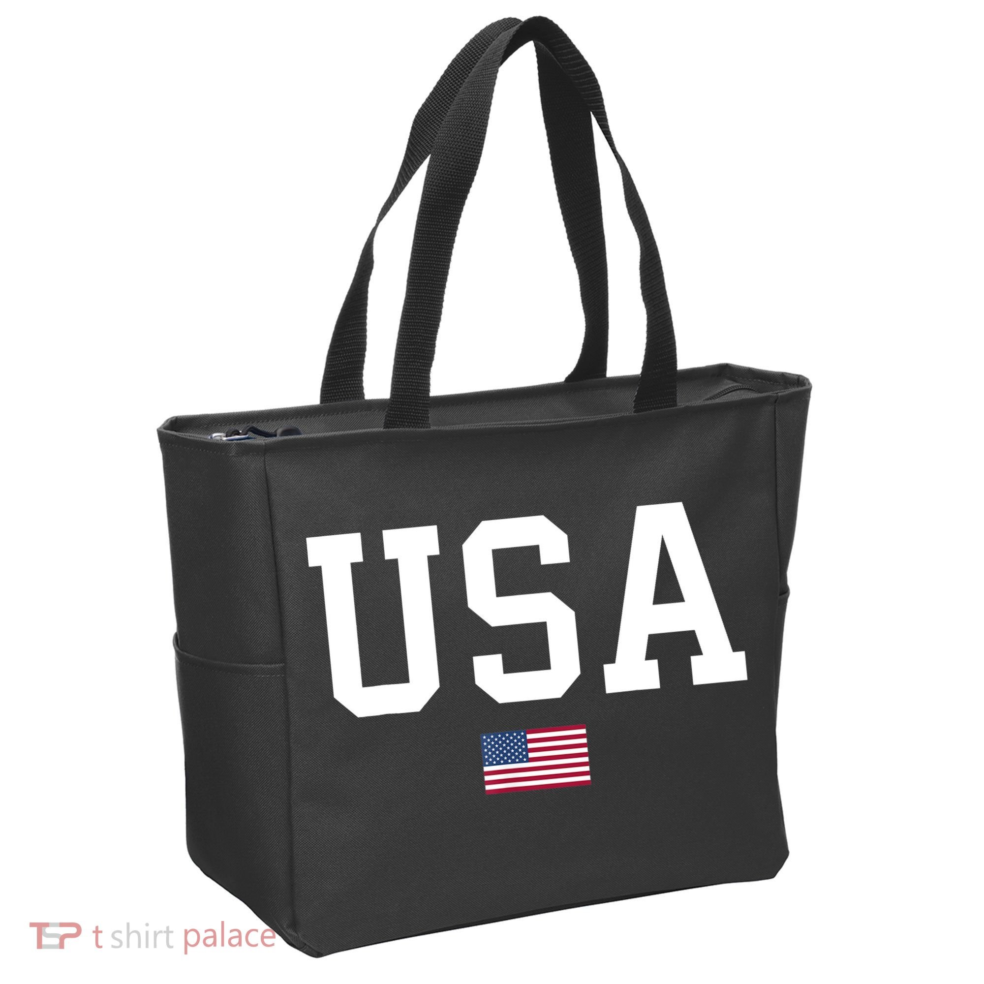 USA T Patriotic American Flag July 4th Tote Bag