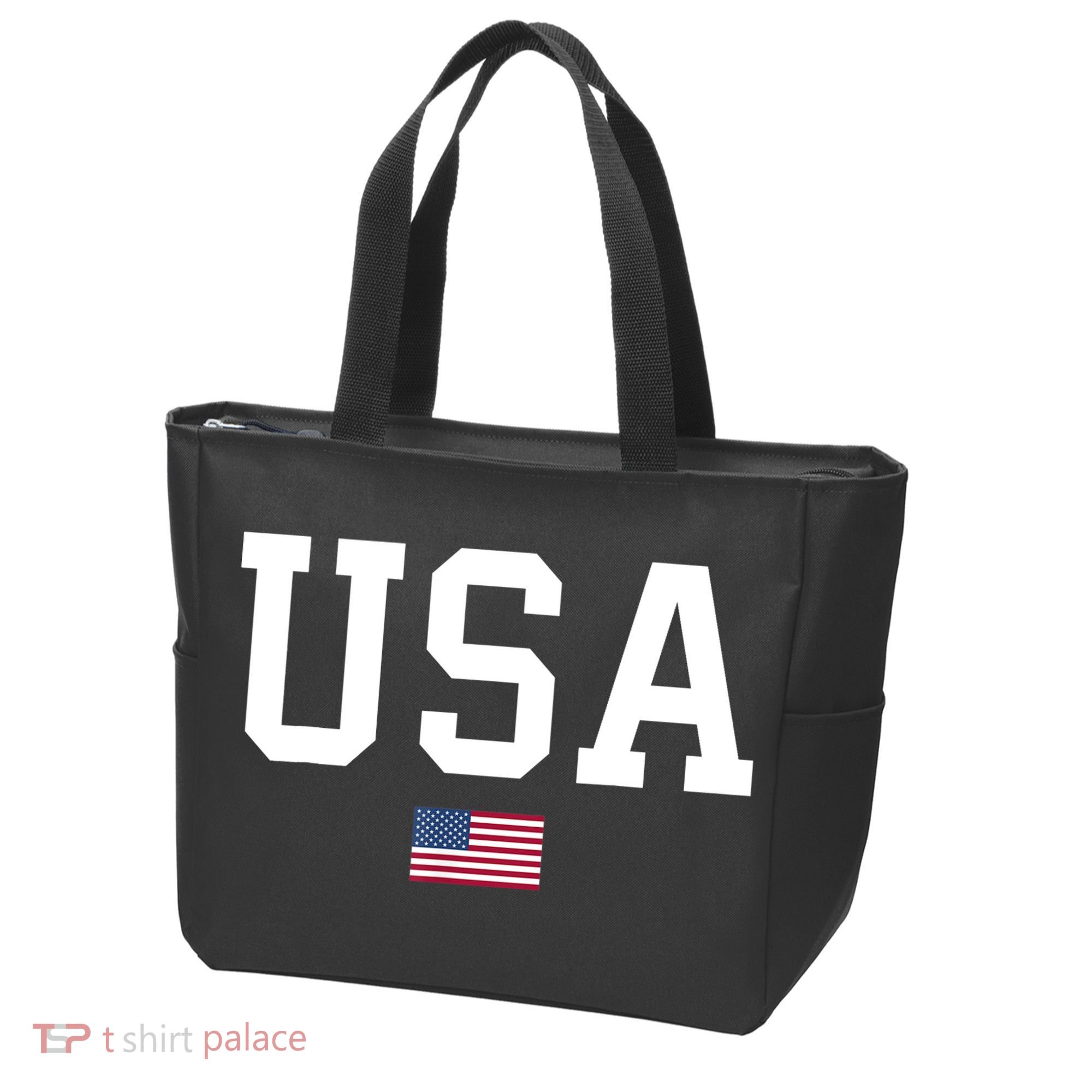 USA T Patriotic American Flag July 4th Tote Bag