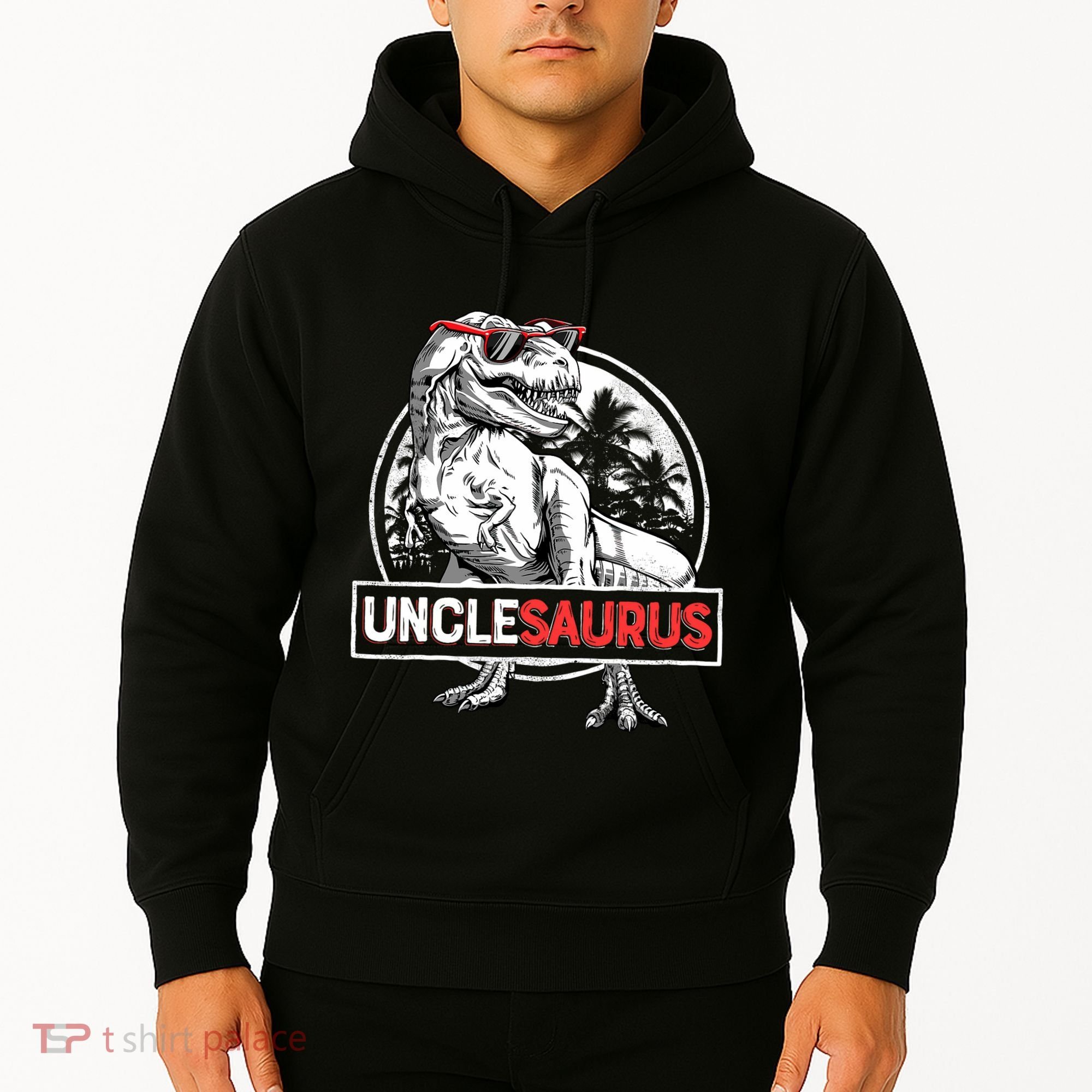 Unclesaurus T Rex Dinosaur Uncle Saurus Family Matching Hoodie