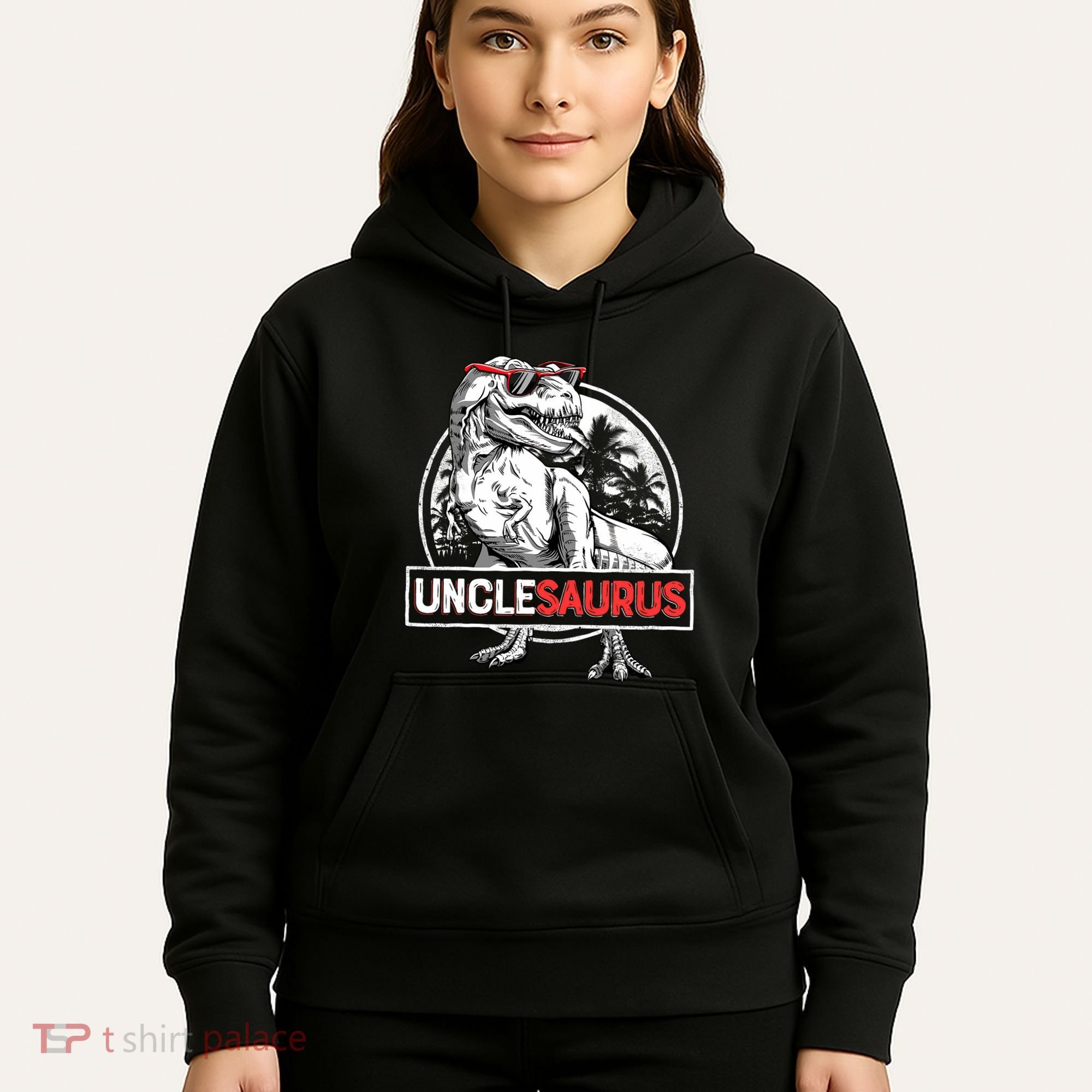 Unclesaurus T Rex Dinosaur Uncle Saurus Family Matching Hoodie