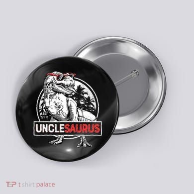 Unclesaurus T Rex Dinosaur Uncle Saurus Family Matching Button