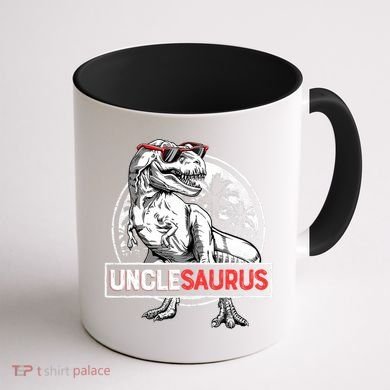 Unclesaurus T Rex Dinosaur Uncle Saurus Family Matching Coffee Mug back