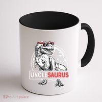 Unclesaurus T Rex Dinosaur Uncle Saurus Family Matching Coffee Mug thumb 1