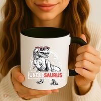Unclesaurus T Rex Dinosaur Uncle Saurus Family Matching Coffee Mug thumb 3