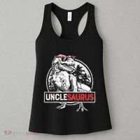 Unclesaurus T Rex Dinosaur Uncle Saurus Family Matching Women's Tank Top thumb 3