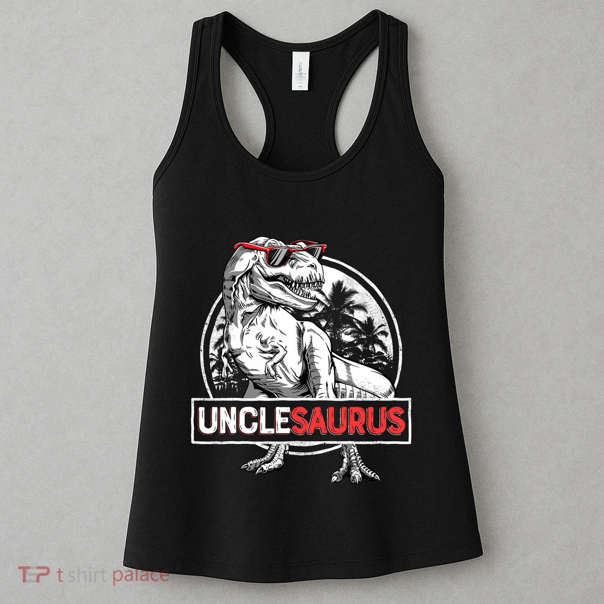 Unclesaurus T Rex Dinosaur Uncle Saurus Family Matching Women's Tank Top