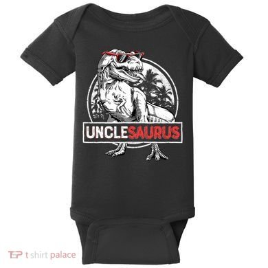 Unclesaurus T Rex Dinosaur Uncle Saurus Family Matching Baby Bodysuit