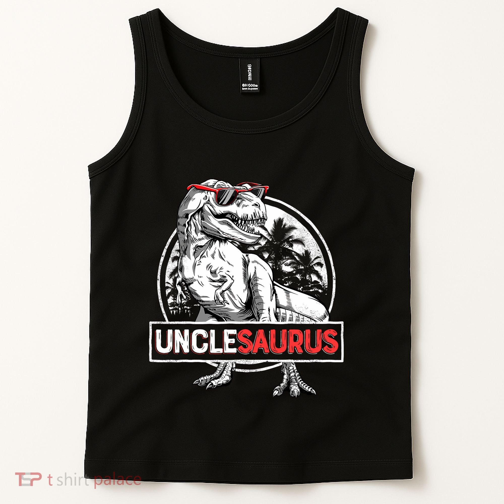 Unclesaurus T Rex Dinosaur Uncle Saurus Family Matching Tank Top