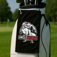 Unclesaurus T Rex Dinosaur Uncle Saurus Family Matching Golf Towel thumb 2