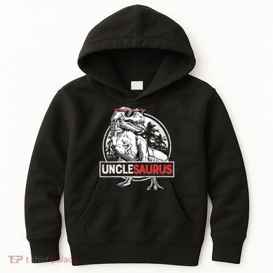 Unclesaurus T Rex Dinosaur Uncle Saurus Family Matching Kids Hoodie