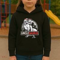 Unclesaurus T Rex Dinosaur Uncle Saurus Family Matching Kids Hoodie thumb 3