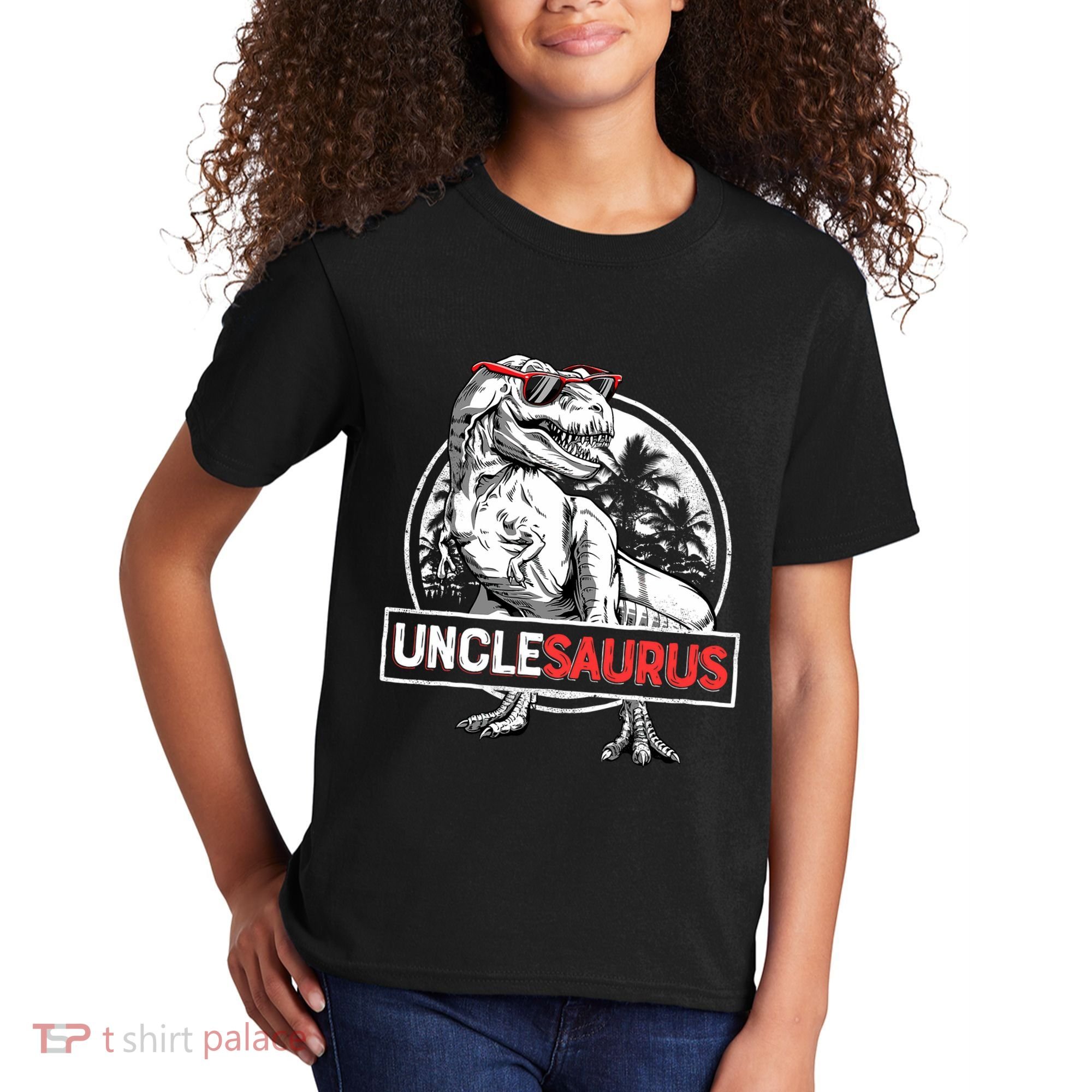 Unclesaurus T Rex Dinosaur Uncle Saurus Family Matching Kids T-Shirt