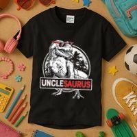 Unclesaurus T Rex Dinosaur Uncle Saurus Family Matching Kids T-Shirt thumb 3