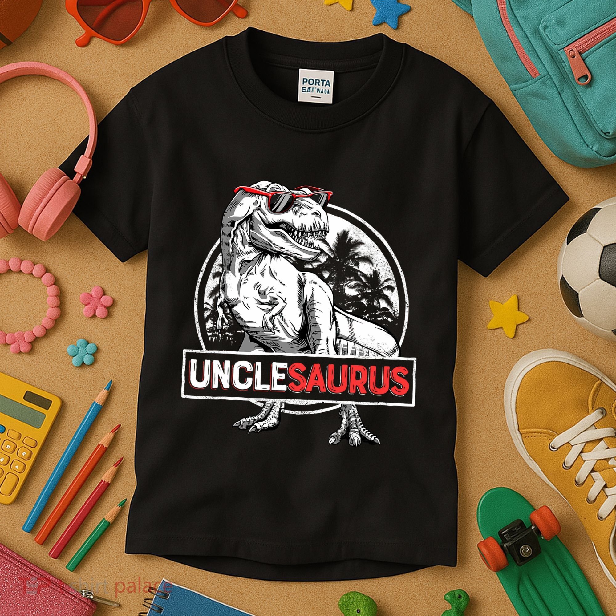 Unclesaurus T Rex Dinosaur Uncle Saurus Family Matching Kids T-Shirt