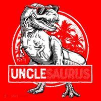 Unclesaurus T Rex Dinosaur Uncle Saurus Family Matching Santa Hat thumb 1