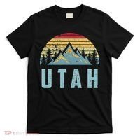 Utah Tee Retro Vintage Mountains Hiking Nature T-Shirt thumb 0