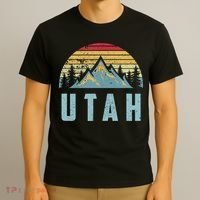 Utah Tee Retro Vintage Mountains Hiking Nature T-Shirt thumb 3