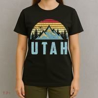 Utah Tee Retro Vintage Mountains Hiking Nature T-Shirt thumb 4