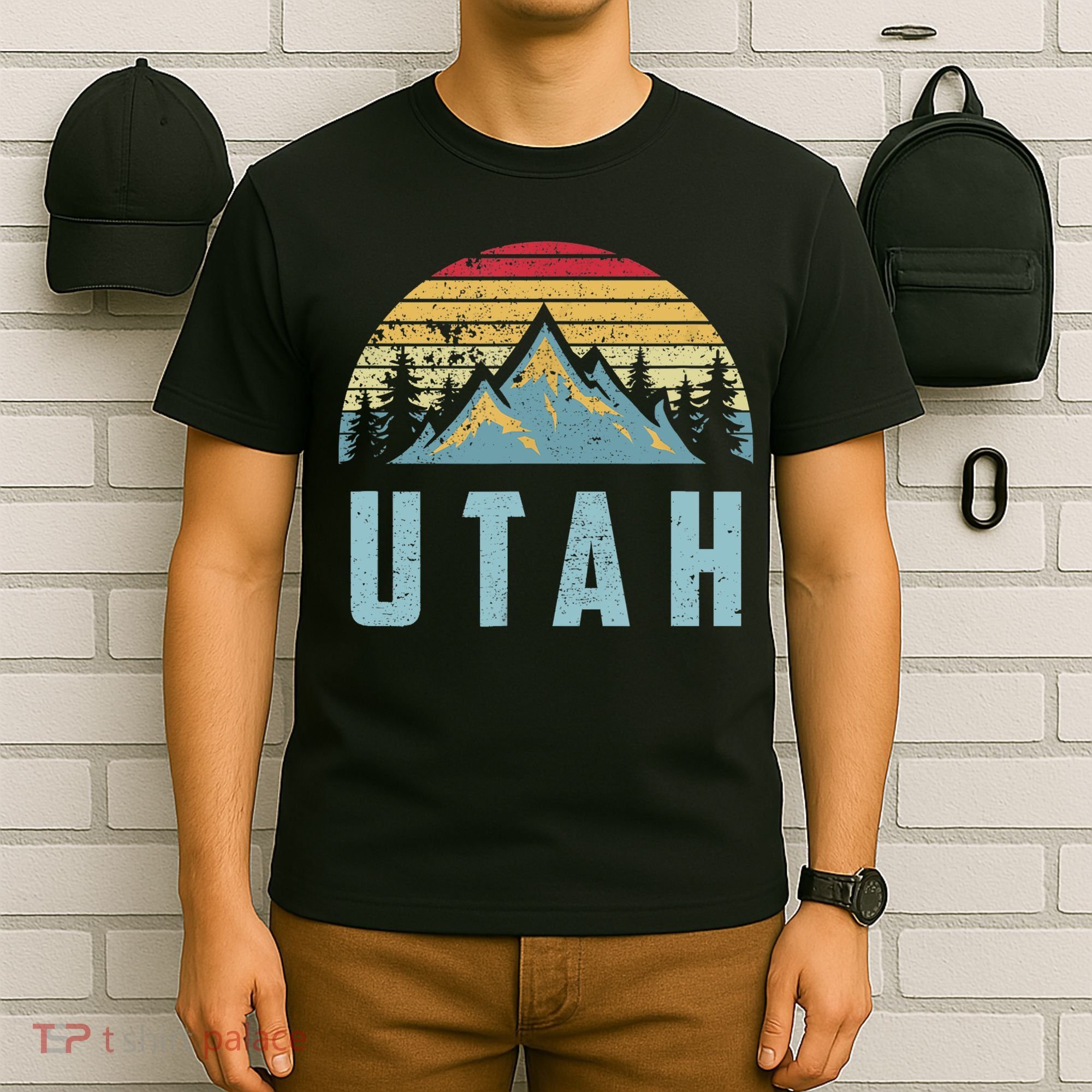 Utah Tee Retro Vintage Mountains Hiking Nature T-Shirt