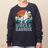 Unclesaurus T Rex Dinosaur Uncle Saurus Family Matching Women's Sweatshirt thumb 0