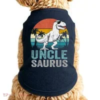 Unclesaurus T Rex Dinosaur Uncle Saurus Family Matching Doggie Tank thumb 0